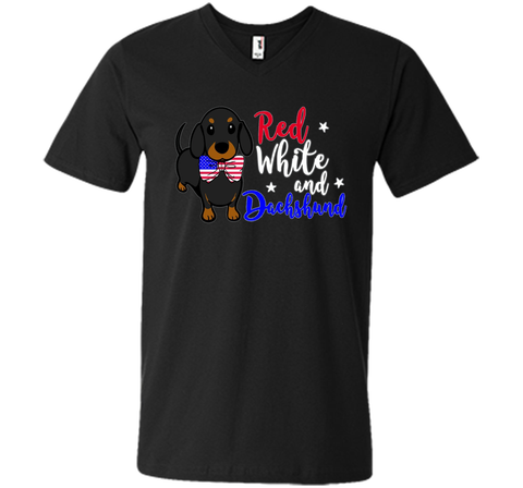 Red White and Dachshund Patriotic Dachshund lover T-Shirt