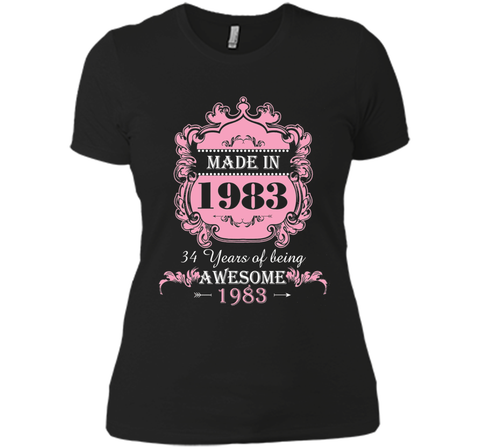 Made In 1983 T Shirt- 34 Years Old Shirt 34th Birthday Gift