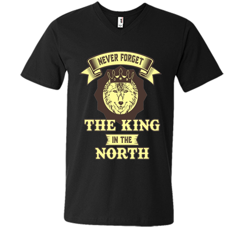 Never Forget The King in the North - Premium Cotton T-Shirt