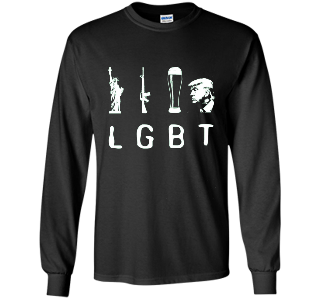 Liberty Guns Beer Trump T-Shirt Funny LGBT Shirt