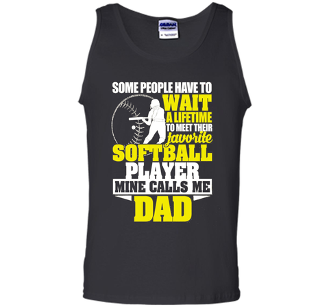 Softball Player Mine Calls Me Dad Shirt Fathers Day Gifts