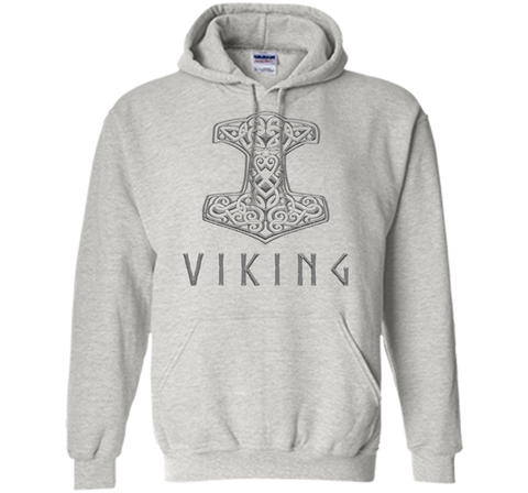 Thor's Hammer Mjolnir and Viking Silver T-Shirt
