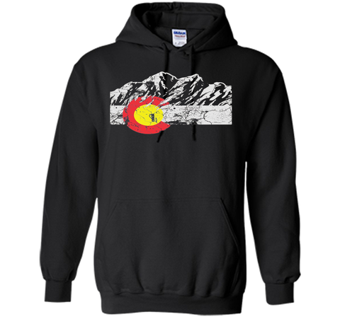 Colorado Flag Moutain Vintage T Shirt - Colorado Day Shirts