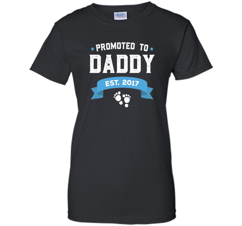 Promoted To Daddy Est. 2017 Gift For New Daddy T-Shirt Baby