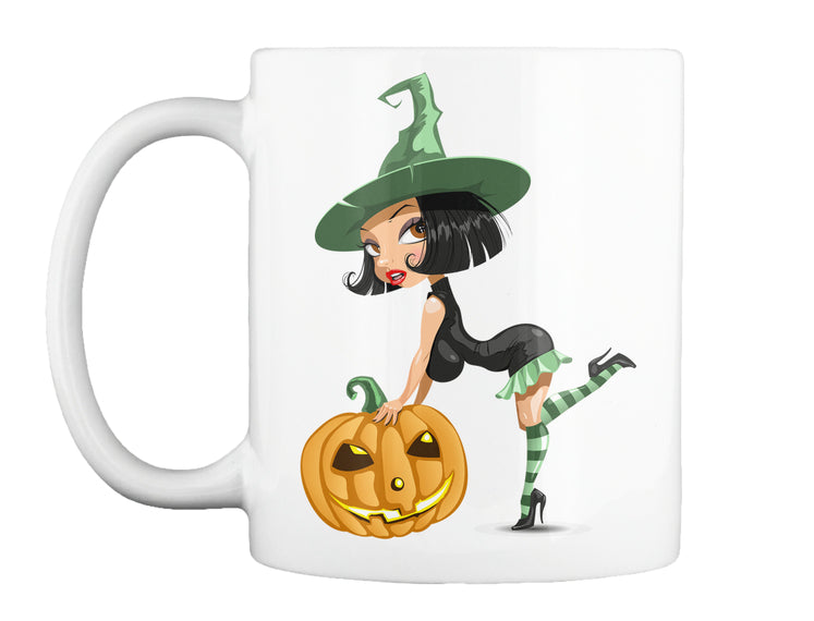 Witch girl with pumpkin