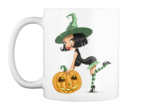 Witch girl with pumpkin