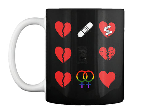 LGBT Lesbian Pride Cover Heart