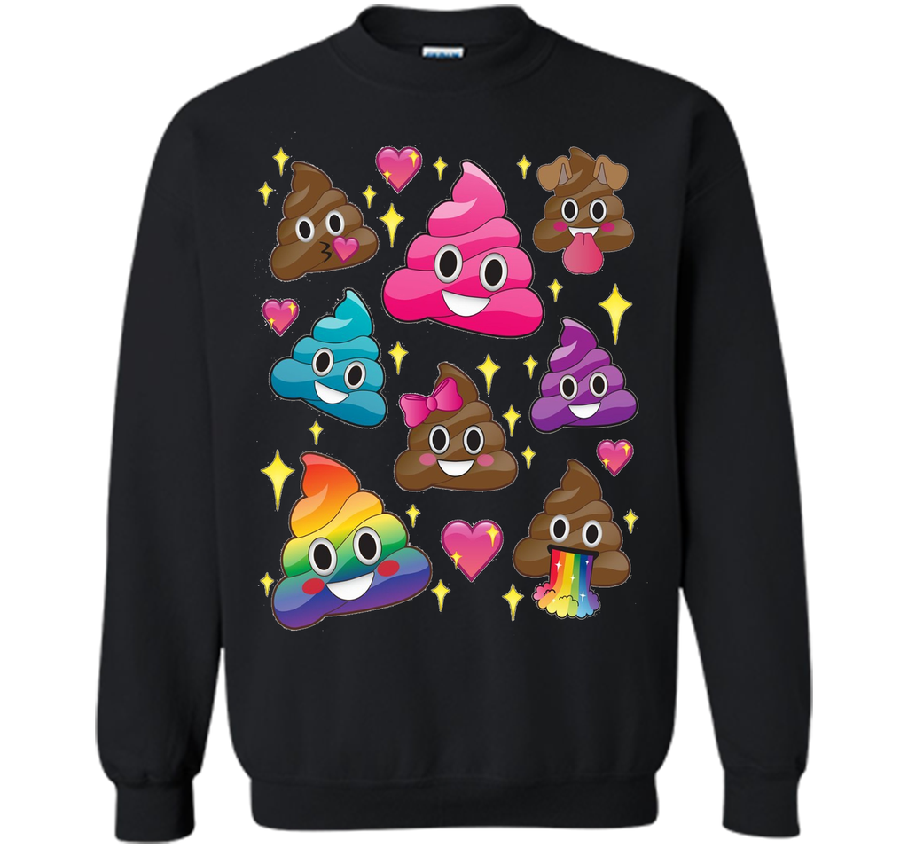 Cute Girl Rainbow Emoji Poop T-Shirt - BFF Gift or PJ Tee