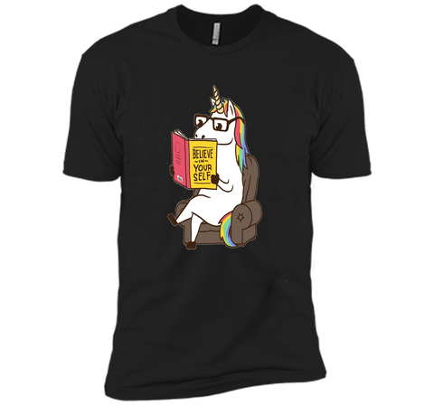 Unicorn Shirt Believe in Yourself Motivational Book Lover