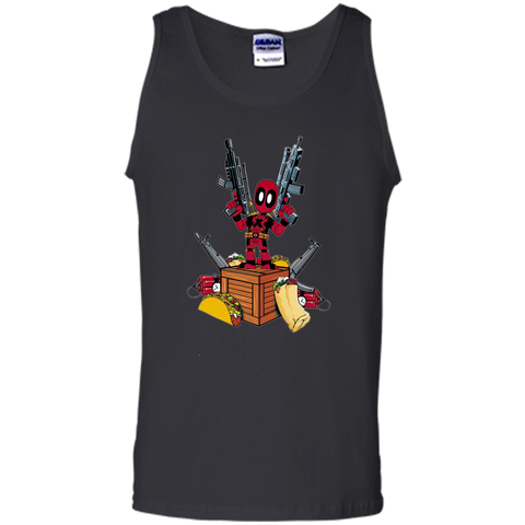 Marvel Deadpool Weapons and Food Graphic T-Shirt