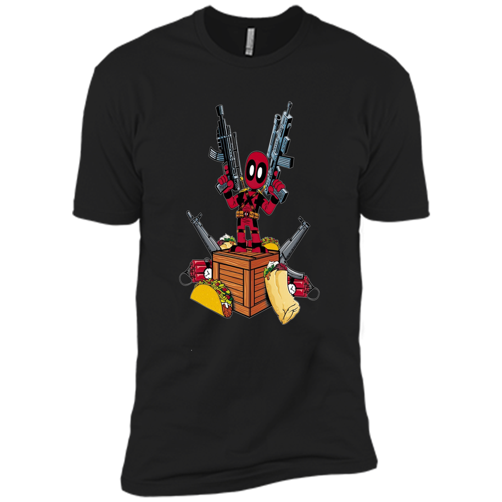 Marvel Deadpool Weapons and Food Graphic T-Shirt