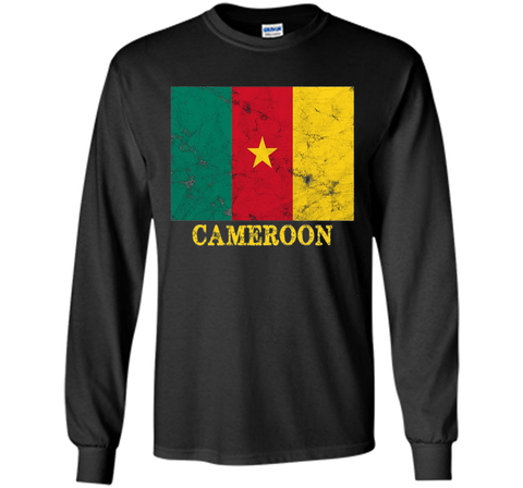 Cameroon Flag T-Shirt Distressed Grunge Flag of Cameroon Tee
