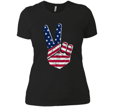 Big Peace Sign Flag Shirt 4th of July for Men Women Kids