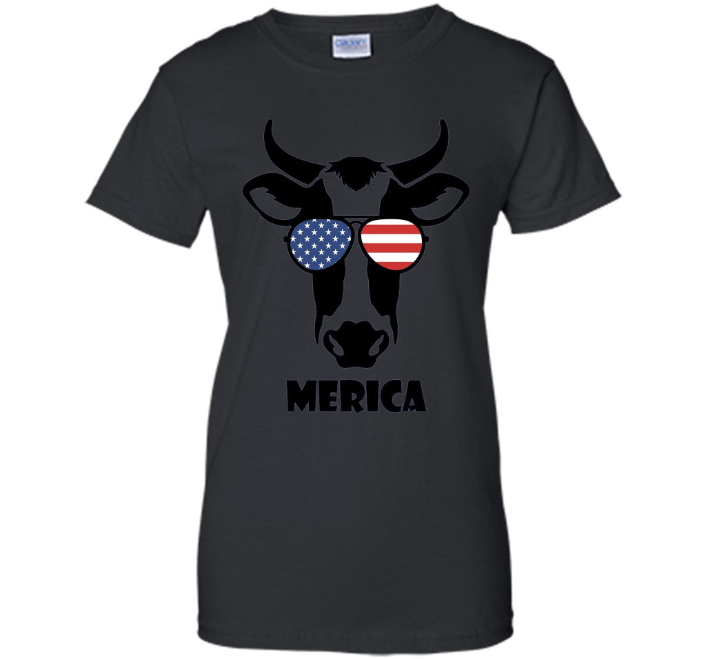 Merica Memorial Day Cow T-Shirt