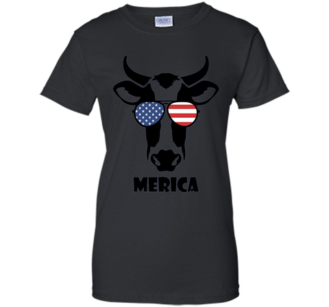 Merica Memorial Day Cow T-Shirt