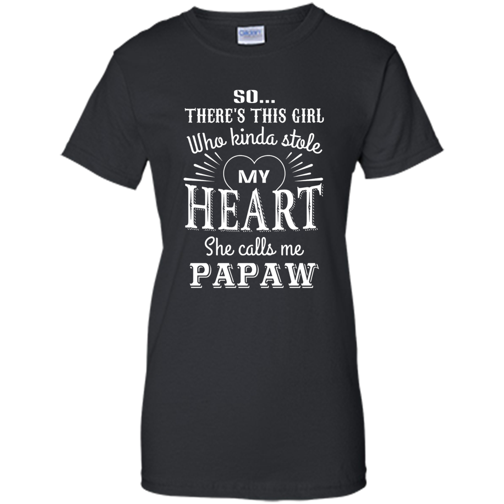 PAPAW & GRANDDAUGHTER, she stole my heart tshirt