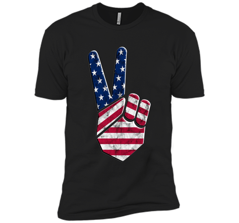 Big Peace Sign Flag Shirt 4th of July for Men Women Kids
