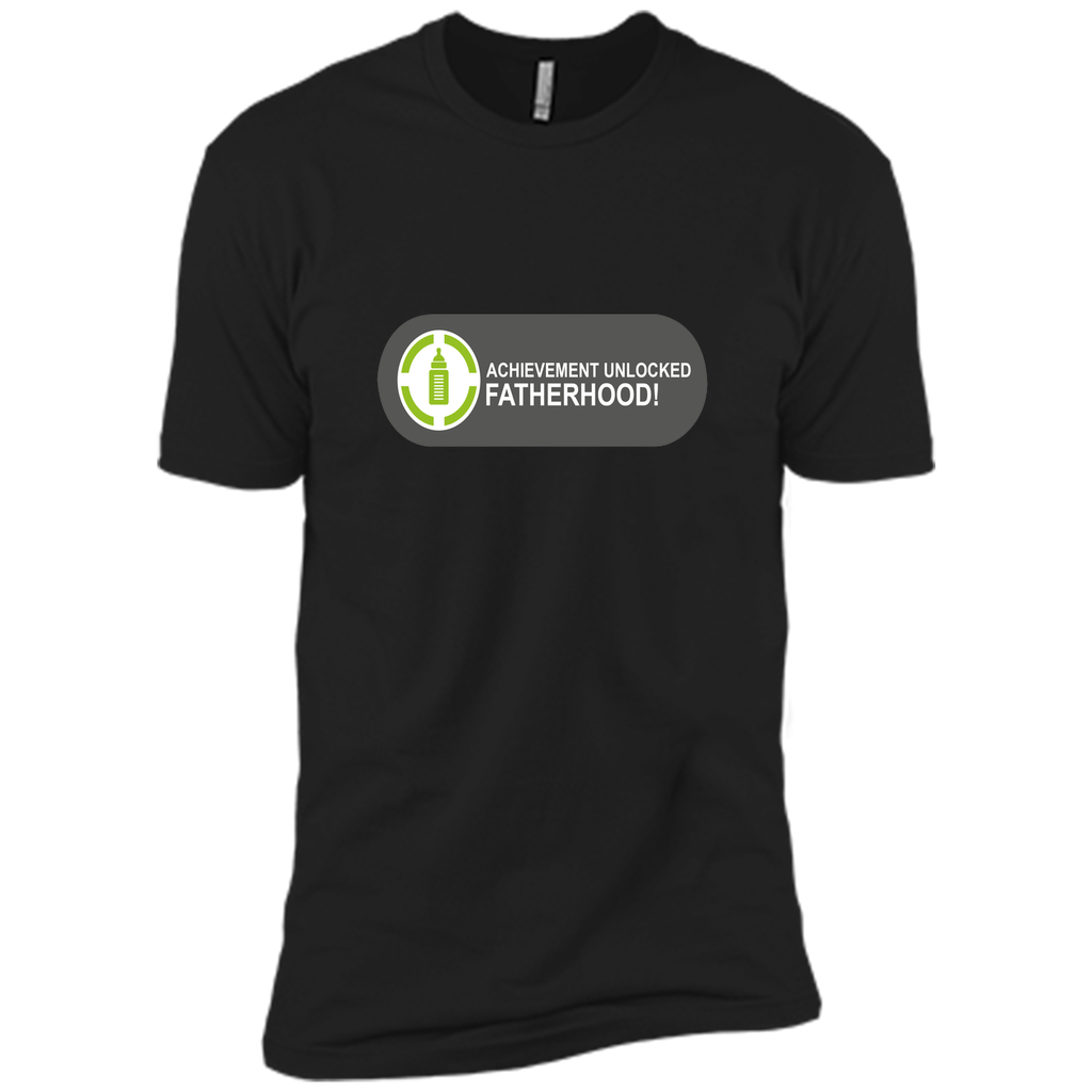 Achievement Unlocked Fatherhood Funny New Dad Gamer T-Shirt
