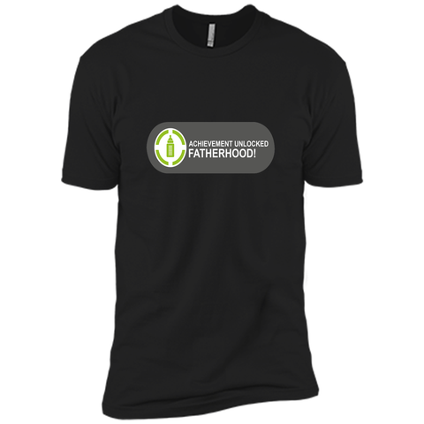 Achievement Unlocked Fatherhood Funny New Dad Gamer T-Shirt