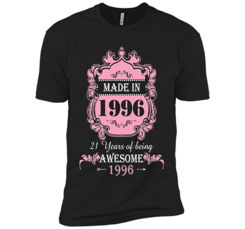 Made In 1996 T Shirt- 21 Years Old 21th Birthday Gift