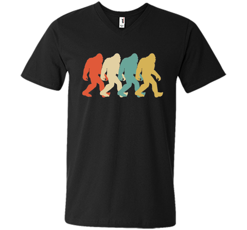 Bigfoot Silhouette Retro Pop Art Sasquatch Graphic T-Shirt
