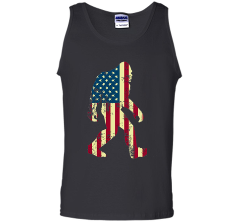 Bigfoot Sasquatch American Flag T-Shirt, Funny 4th of July