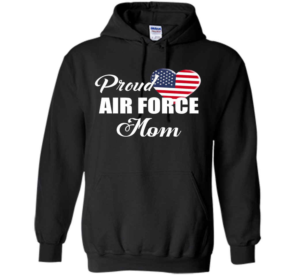 Proud U.S Air Force Mom T-shirts - Patriotic Heart T-Shirt