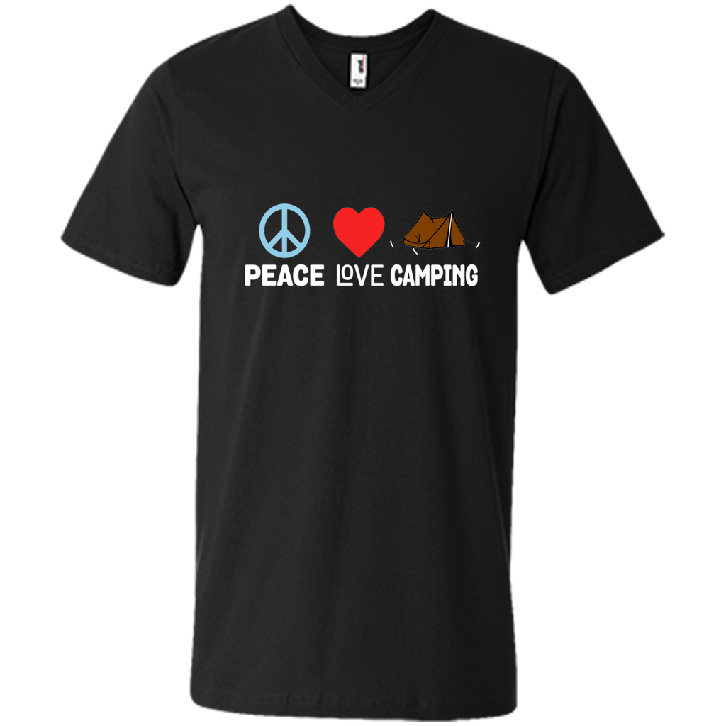 Peace Love Camping T-Shirt - Funny Camper Tent Outdoors Tee