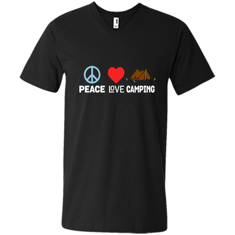 Peace Love Camping T-Shirt - Funny Camper Tent Outdoors Tee