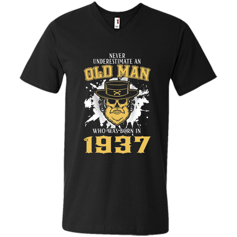 Men's 80th Birthday Gifts Old Man Who Was Born In 1937 T-Shirt