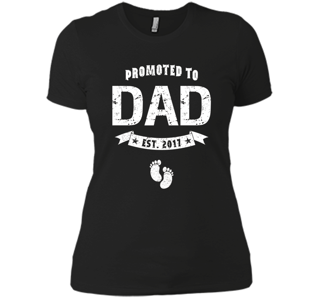 Men's Promoted to Dad T Shirt New Father To Be Expecting Funny Tee
