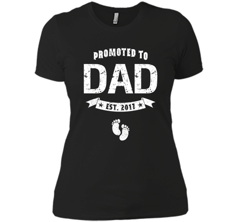 Men's Promoted to Dad T Shirt New Father To Be Expecting Funny Tee