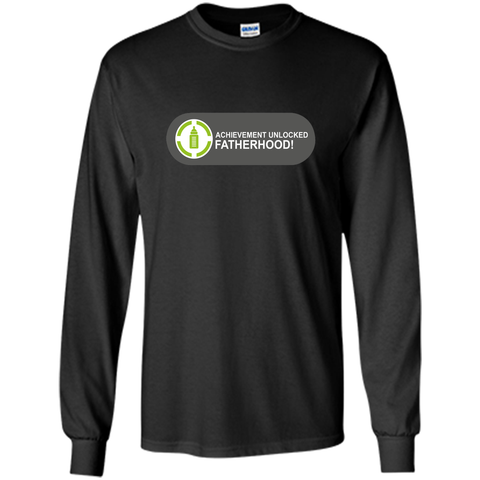 Achievement Unlocked Fatherhood Funny New Dad Gamer T-Shirt