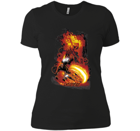 Marvel Ghost Rider Fire Fury Graphic T-Shirt Adult HORROR t-shirt