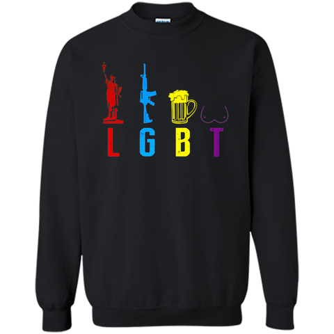 Liberty Gun Beer Funny T-shirt America - LGBT
