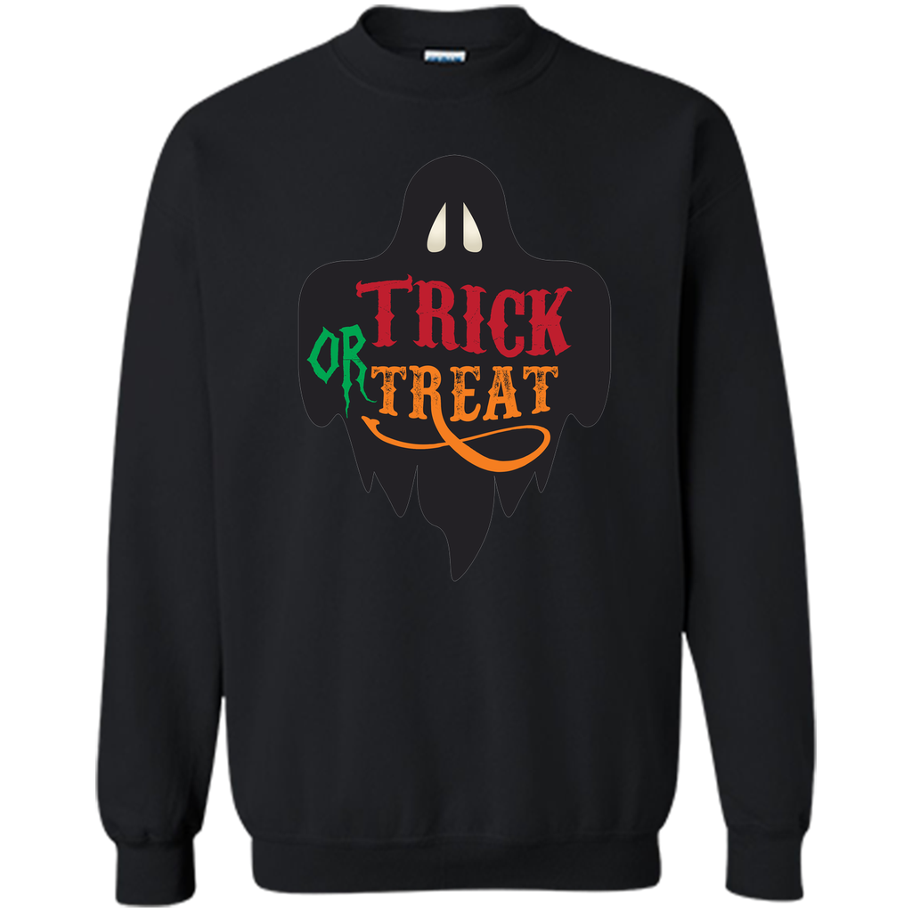 trick or treat halloween Printed Crewneck Pullover Sweatshirt 8 oz