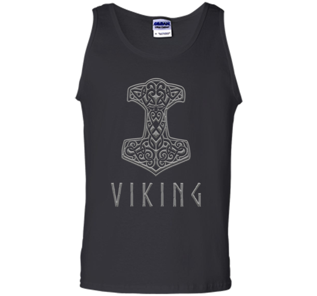 Thor's Hammer Mjolnir and Viking Silver T-Shirt