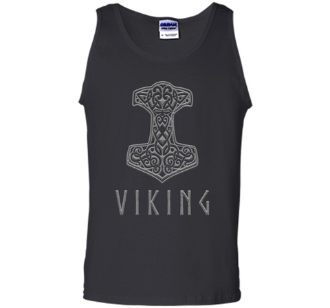 Thor's Hammer Mjolnir and Viking Silver T-Shirt