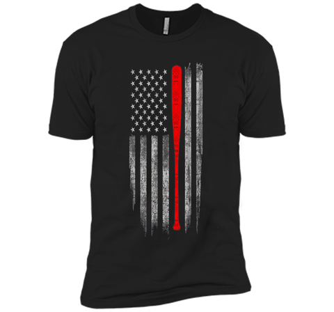Baseball American Flag T-Shirt - Baseball Bat Flag T Shirt