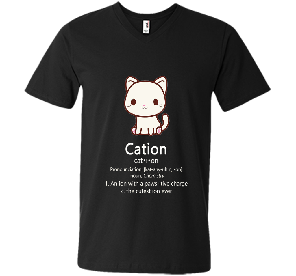 Cute Science Cat T-Shirt Cation Chemistry Pawsitive Element