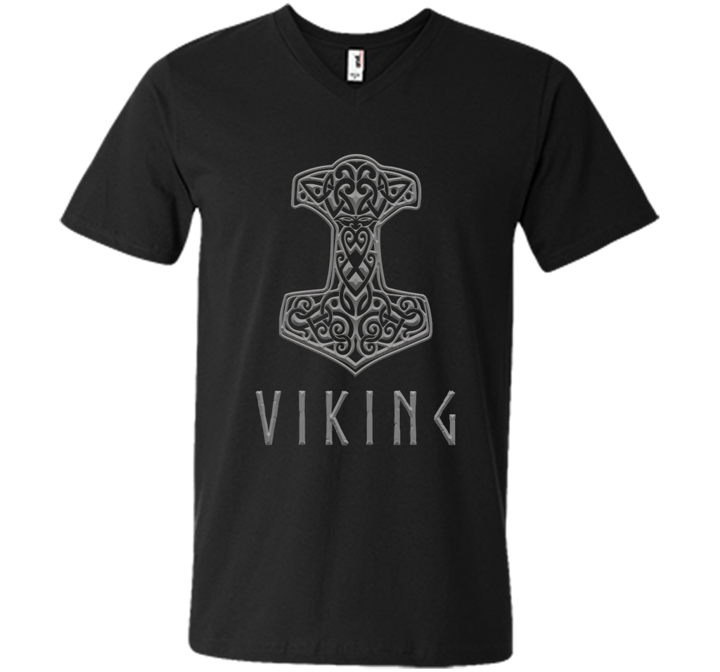 Thor's Hammer Mjolnir and Viking Silver T-Shirt