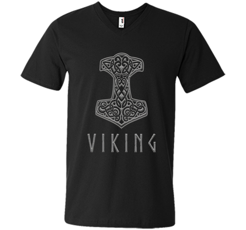 Thor's Hammer Mjolnir and Viking Silver T-Shirt