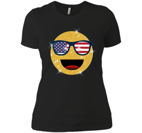 Emoji Shirts Funny 4th of July Sunglasses Emoji T-Shirt