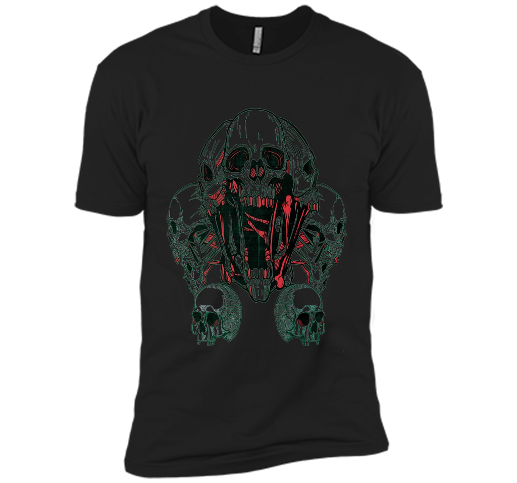SKULLS - human skull - skeleton - horror - macabre t-shirt