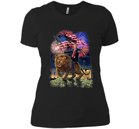 T-Shirt - Republican President Donald Trump Riding War Lion