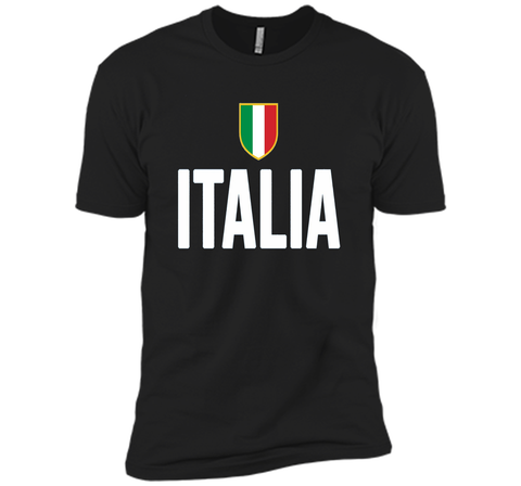 ITALIA T-Shirt Italian Flag Italy Pride Patriotic Blue Tee
