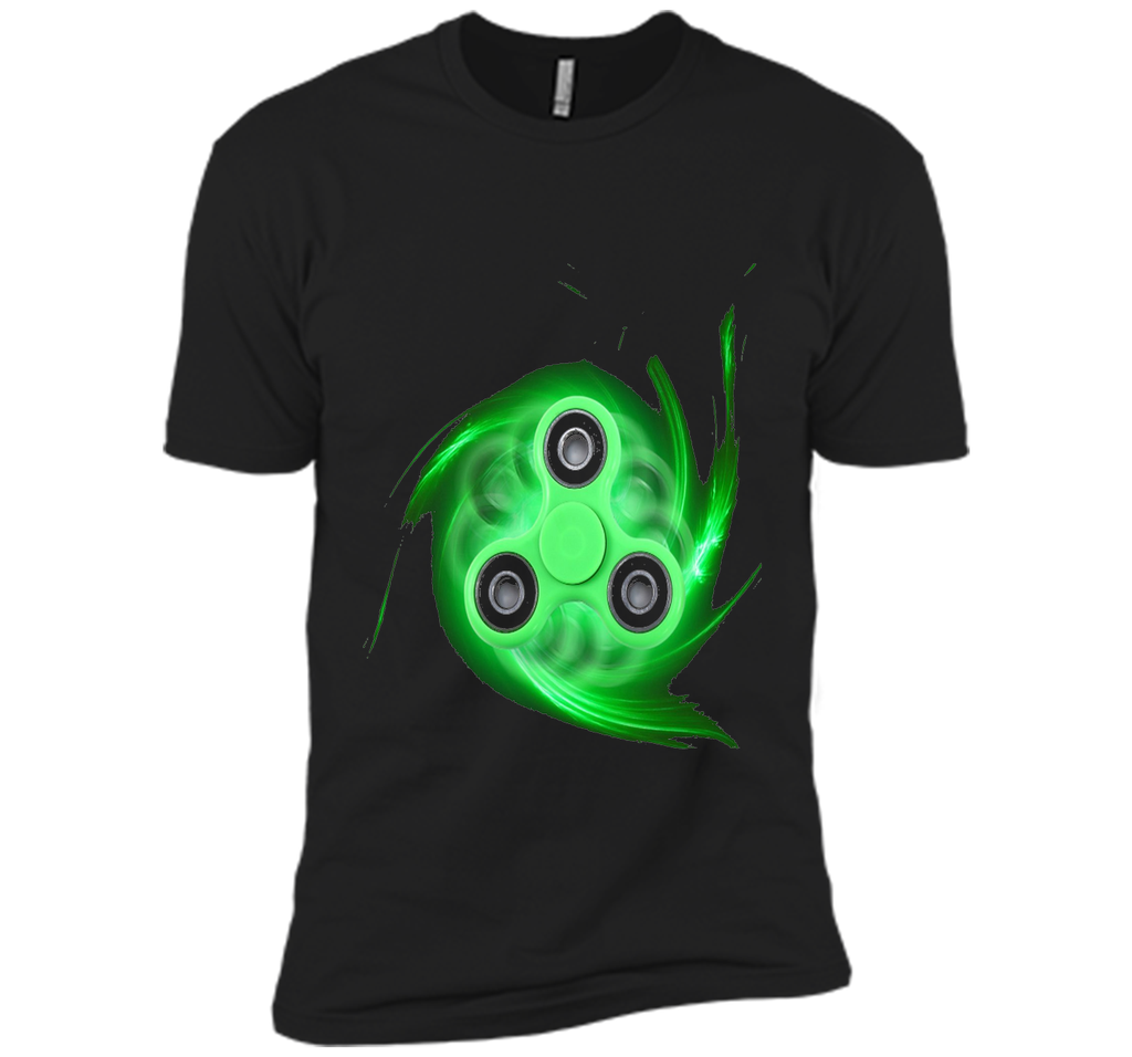 Spin Storm Fidget Toy Hand Spinner T-Shirt Green Spinner Tee