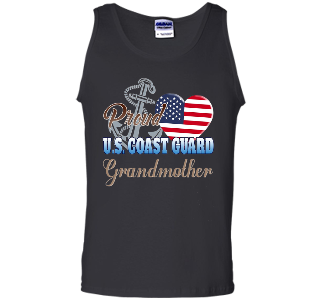 Proud U.S. Coast Guard Grandmother Patriotic Heart T Shirt shirt