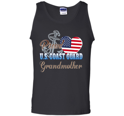 Proud U.S. Coast Guard Grandmother Patriotic Heart T Shirt shirt