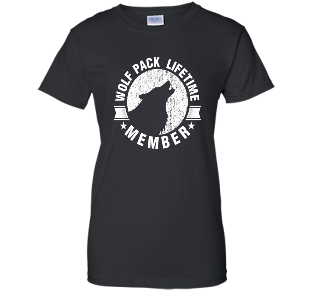 Lifetime Wolf Pack Member Distressed Howling T-shirt